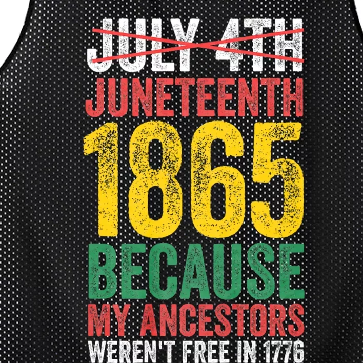 1865 Is Freedom Day My Ancestors Not Free In 1776 Juneteenth Mesh Reversible Basketball Jersey Tank