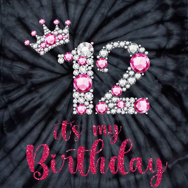 12 Its My Birthday 12th Birthday 12 Years Old Bday Tie-Dye T-Shirt