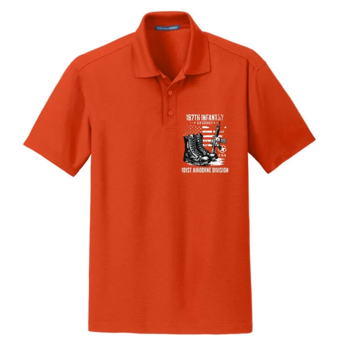 187th Infantry Regiment 101st Airborne Division Veteran Dry Zone Grid Performance Polo