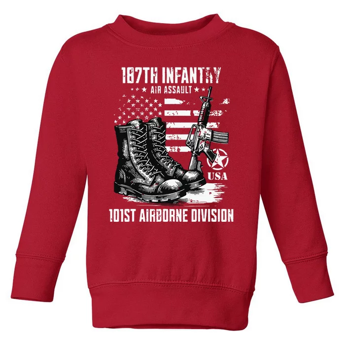 187th Infantry Regiment 101st Airborne Division Veteran Toddler Sweatshirt