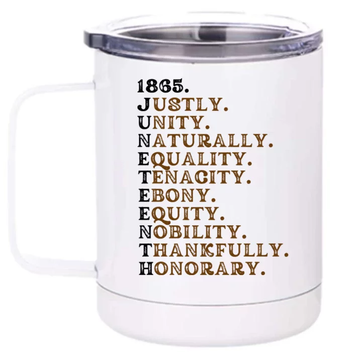 1865 Juneteenth Front & Back 12oz Stainless Steel Tumbler Cup