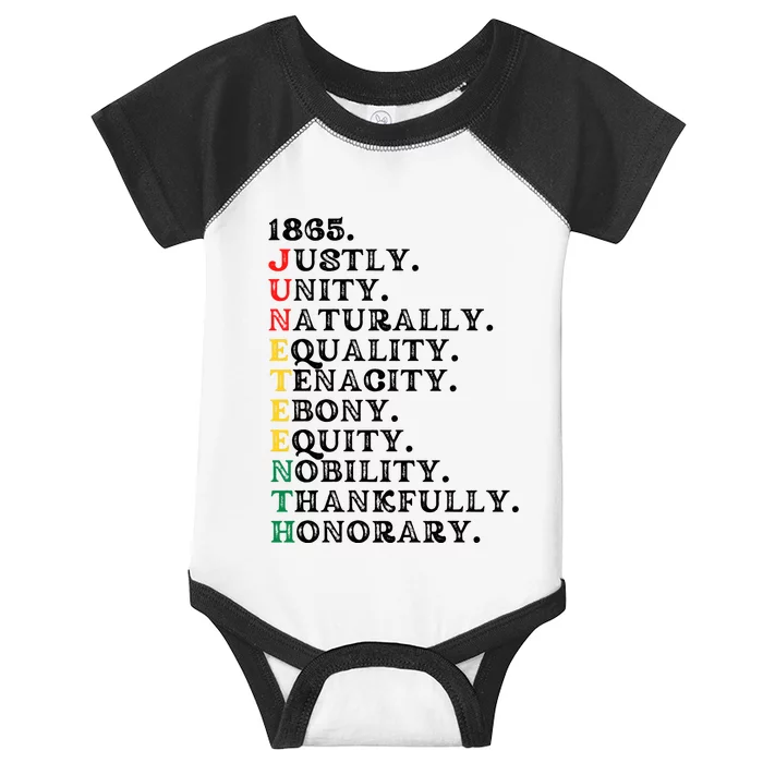 1865 Juneteenth Infant Baby Jersey Bodysuit