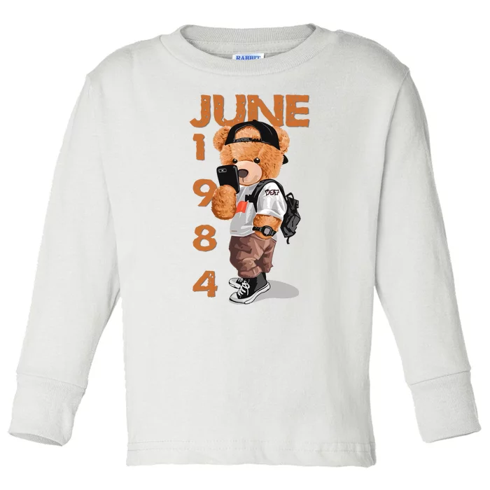 1984 June Born In Toddler Long Sleeve Shirt