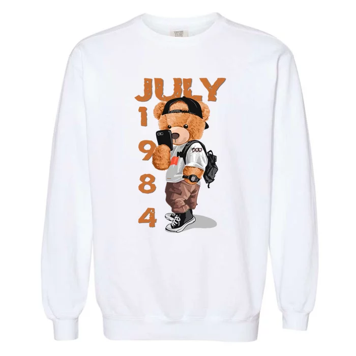 1984 July Born In Garment-Dyed Sweatshirt