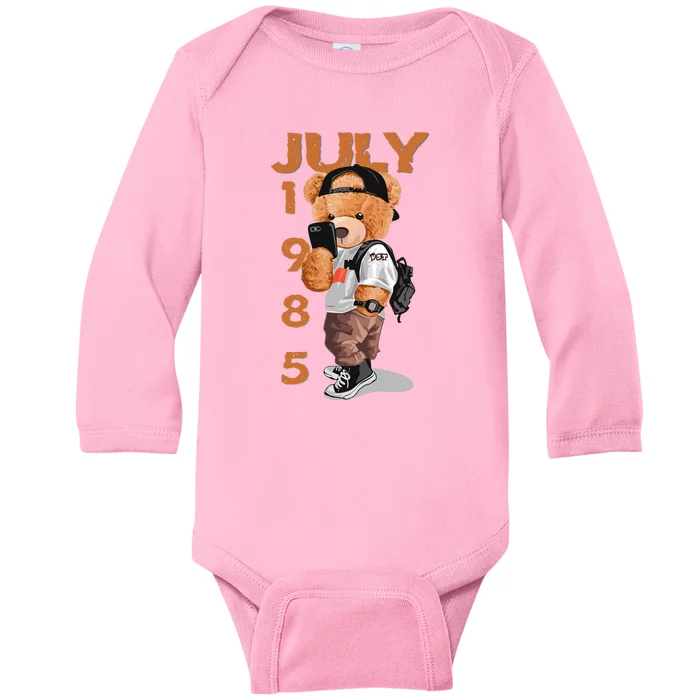 1985 July Born In Baby Long Sleeve Bodysuit