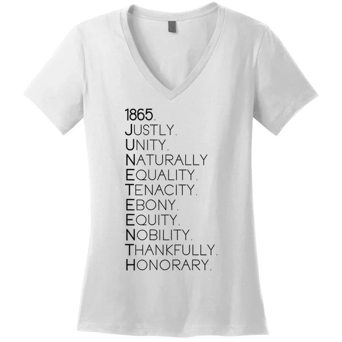 1865 Juneteenth Black History Women's V-Neck T-Shirt