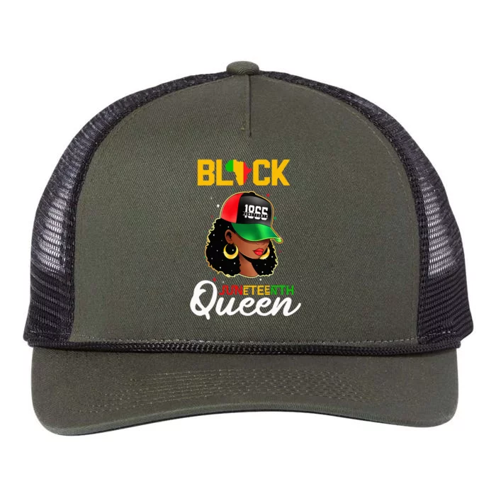 1865 Juneteenth Black Queen Retro Rope Trucker Hat Cap