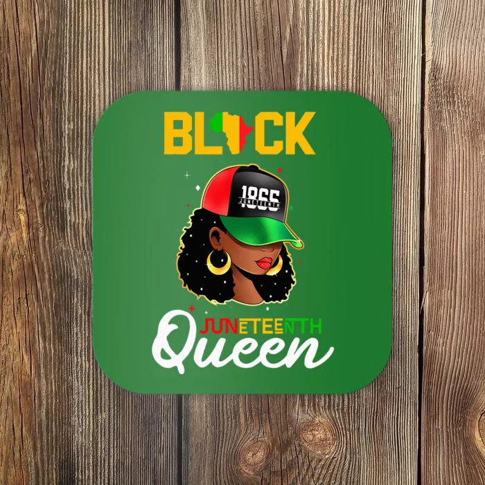 1865 Juneteenth Black Queen Coaster