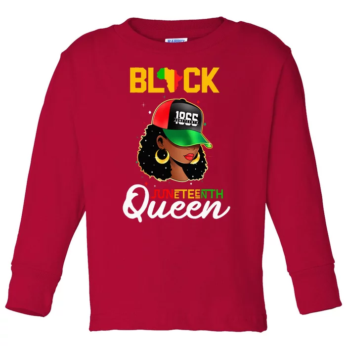 1865 Juneteenth Black Queen Toddler Long Sleeve Shirt