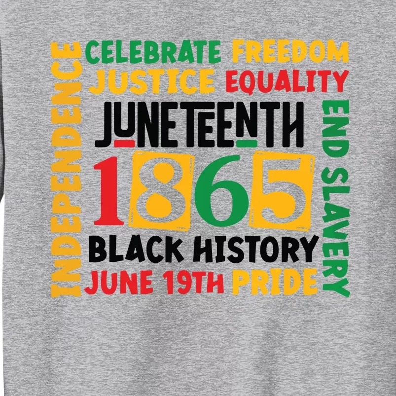 1865 Juneteenth Black History Juneteenth 1865 Tall Sweatshirt