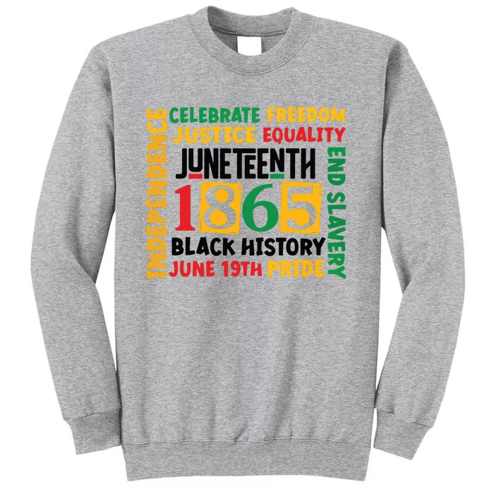 1865 Juneteenth Black History Juneteenth 1865 Tall Sweatshirt