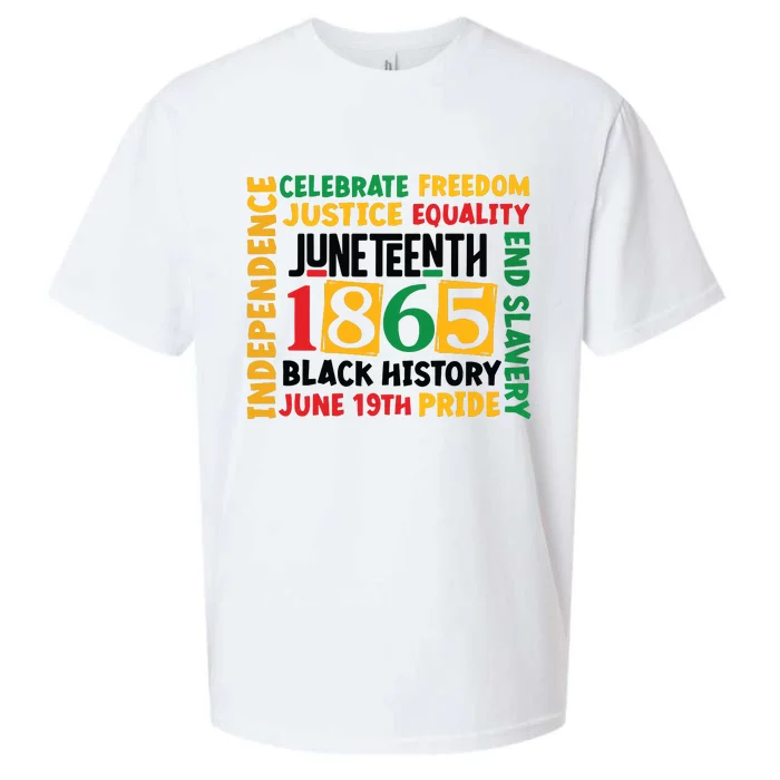 1865 Juneteenth Black History Juneteenth 1865 Sueded Cloud Jersey T-Shirt