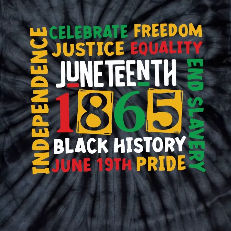 1865 Juneteenth Black History Juneteenth 1865 Tie-Dye T-Shirt