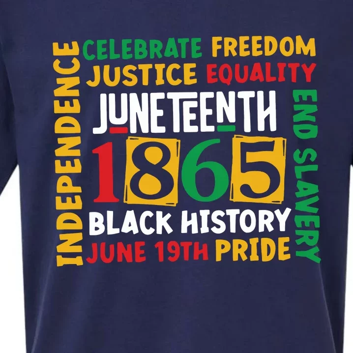 1865 Juneteenth Black History Juneteenth 1865 Sueded Cloud Jersey T-Shirt