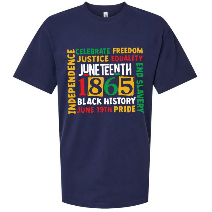 1865 Juneteenth Black History Juneteenth 1865 Sueded Cloud Jersey T-Shirt