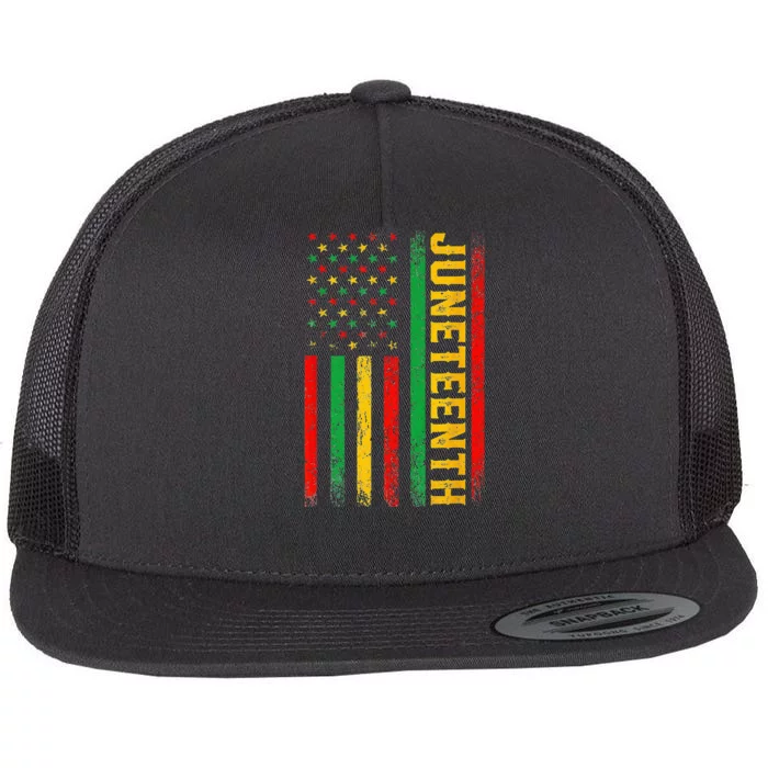 1865 Juneteenth Black History American Flag African Flat Bill Trucker Hat