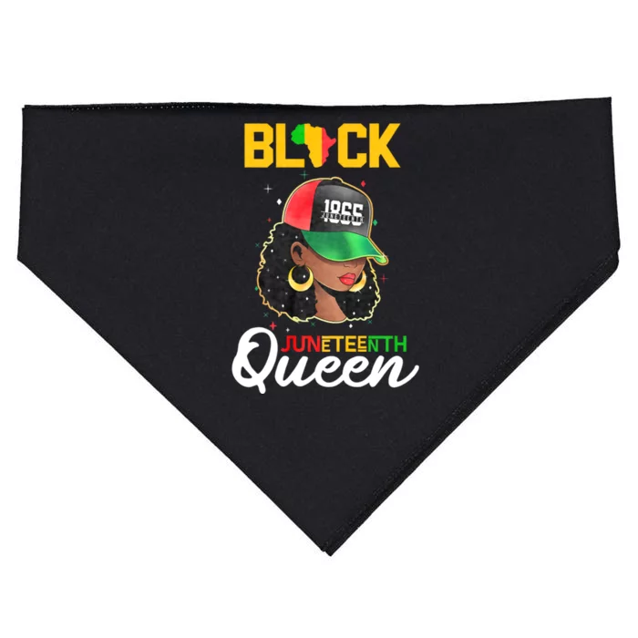 1865 Juneteenth Black Queen USA-Made Doggie Bandana