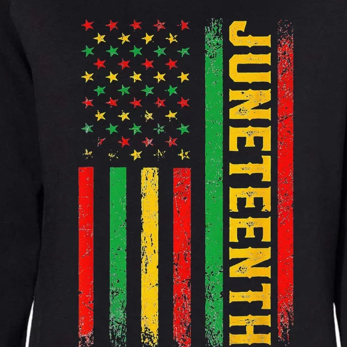 1865 Juneteenth Black History American Flag African Womens California Wash Sweatshirt