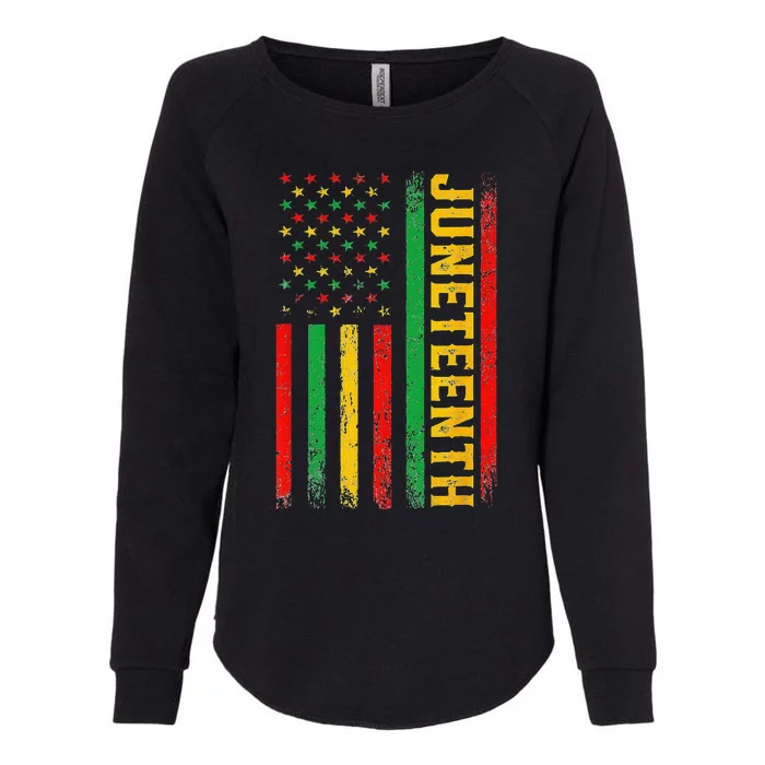 1865 Juneteenth Black History American Flag African Womens California Wash Sweatshirt