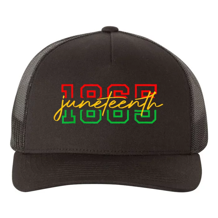 1865 Juneteenth Celebrate African American Freedom Day Yupoong Adult 5-Panel Trucker Hat