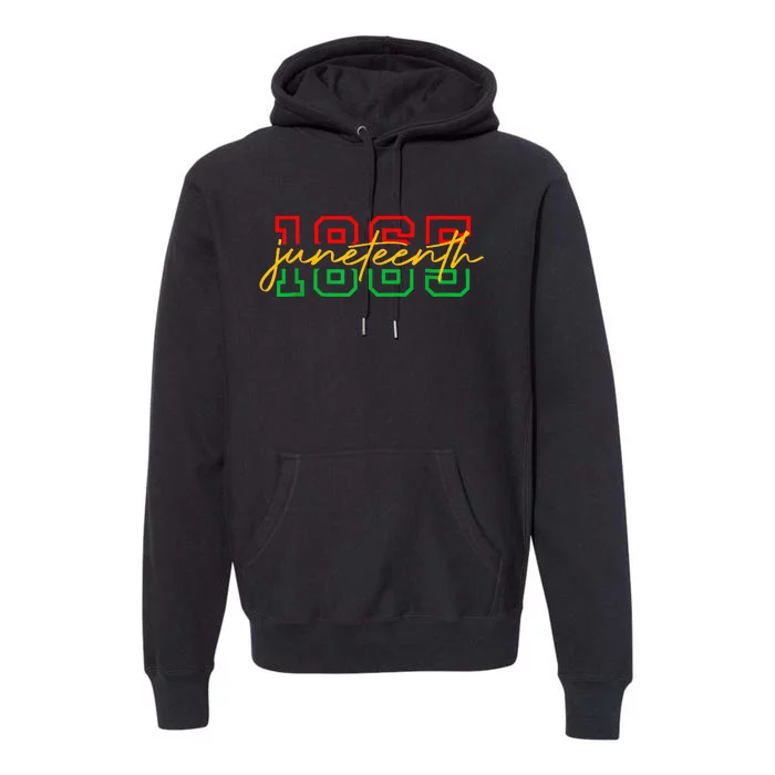 1865 Juneteenth Celebrate African American Freedom Day Premium Hoodie