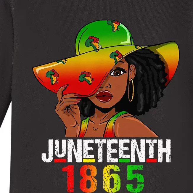 1865 Juneteenth Celebrate African American Freedom Day Women Baby Long Sleeve Bodysuit