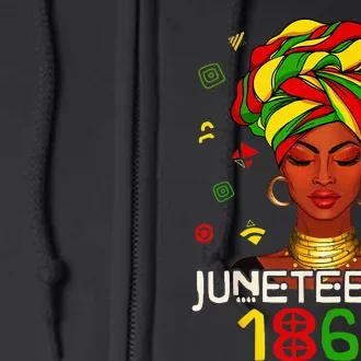 1865 Juneteenth Celebrate African American Freedom Day Full Zip Hoodie