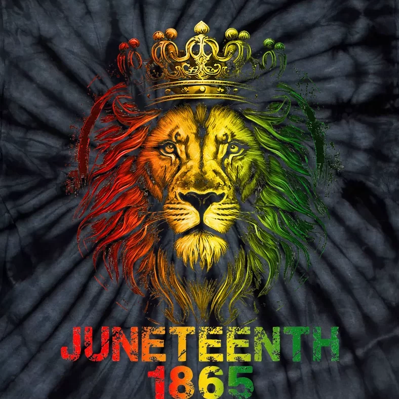 1865 Juneteenth Celebrate Lion African American Freedom Day Tie-Dye T-Shirt