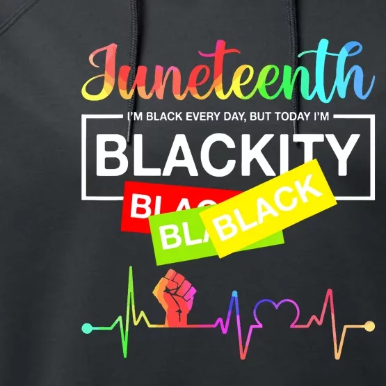 1865 Juneteenth Celebrate African American Freedom Day Performance Fleece Hoodie