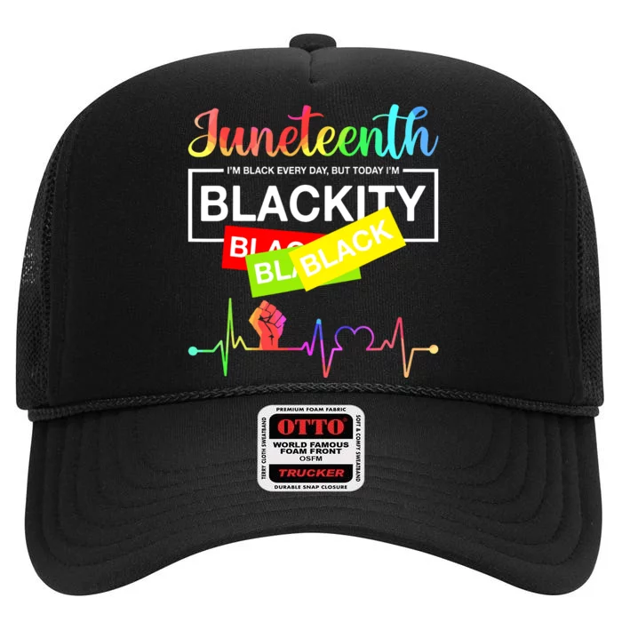 1865 Juneteenth Celebrate African American Freedom Day High Crown Mesh Trucker Hat