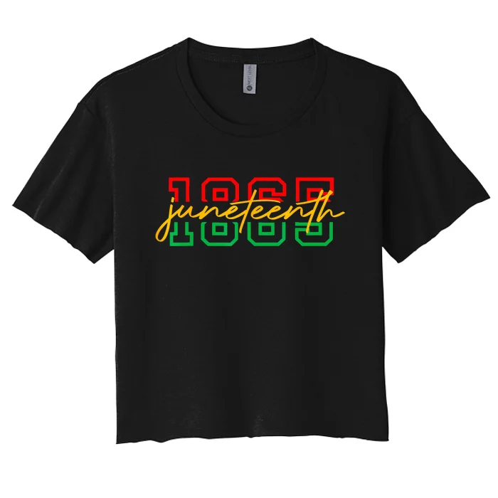 1865 Juneteenth Celebrate African American Freedom Day Women Men Women's Crop Top Tee