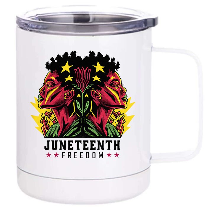 1865 Junenth Celebrate African American Freedom Day Front & Back 12oz Stainless Steel Tumbler Cup