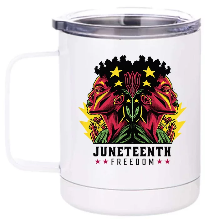 1865 Junenth Celebrate African American Freedom Day Front & Back 12oz Stainless Steel Tumbler Cup