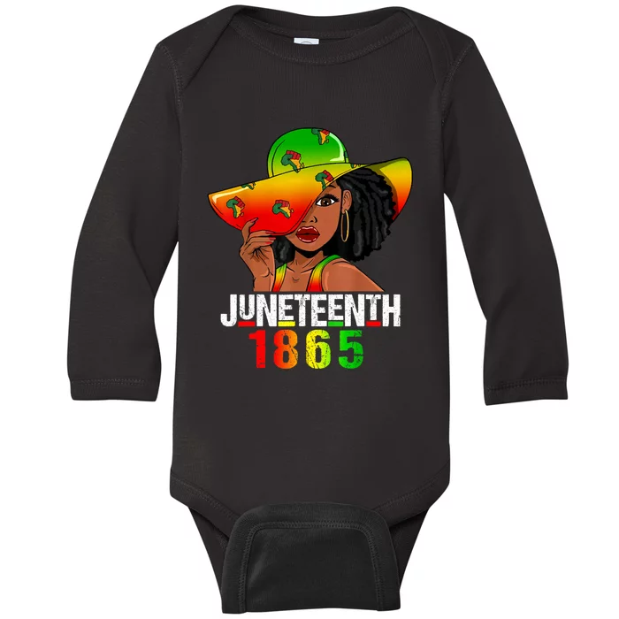 1865 Juneteenth Celebrate African American Freedom Day Women Baby Long Sleeve Bodysuit