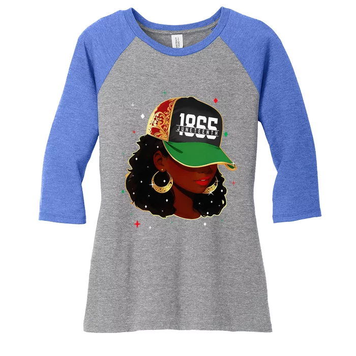 1865 Juneteenth Celebrate African American Freedom Day Women's Tri-Blend 3/4-Sleeve Raglan Shirt