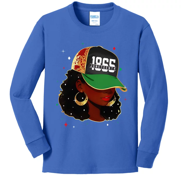 1865 Juneteenth Celebrate African American Freedom Day Kids Long Sleeve Shirt