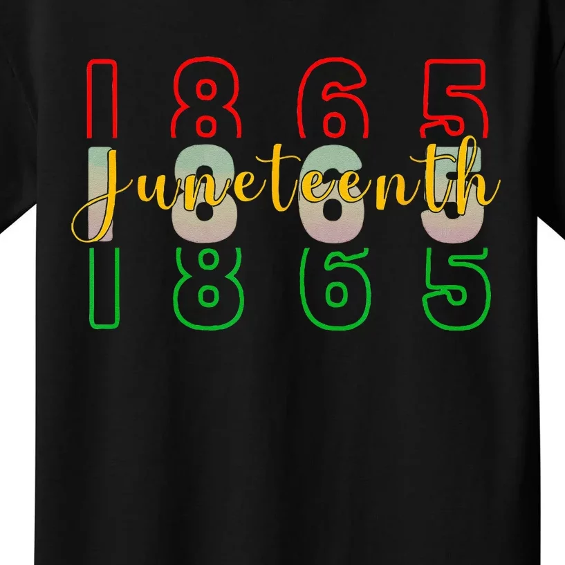 1865 Juneteenth Celebrate African American Freedom Day Kids T-Shirt