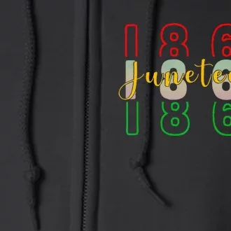 1865 Juneteenth Celebrate African American Freedom Day Full Zip Hoodie