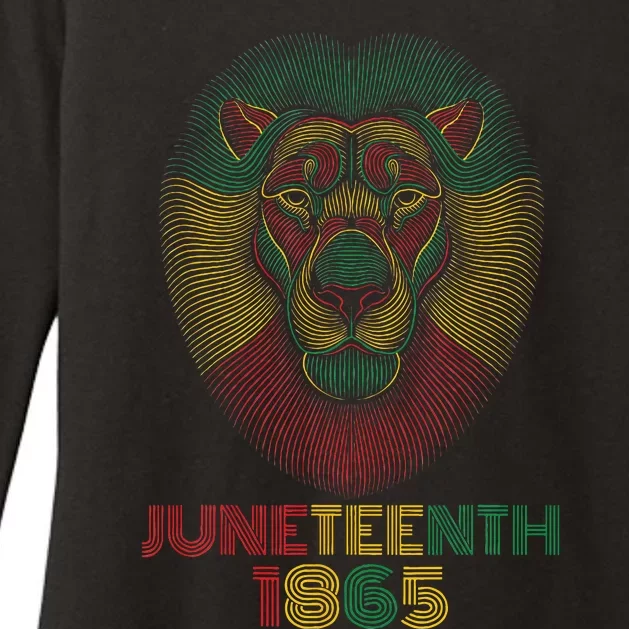 1865 Juneteenth Celebrate Lion African American Freedom Day Womens CVC Long Sleeve Shirt