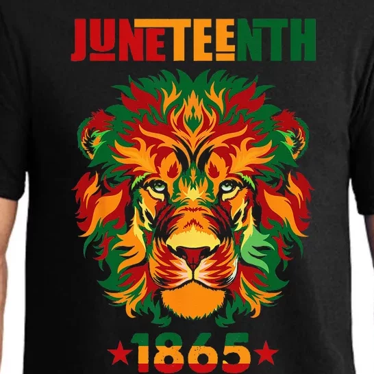 1865 Juneteenth Celebrate Lion African American Freedom Day Pajama Set