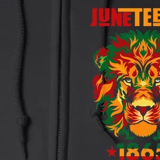 1865 Juneteenth Celebrate Lion African American Freedom Day Full Zip Hoodie