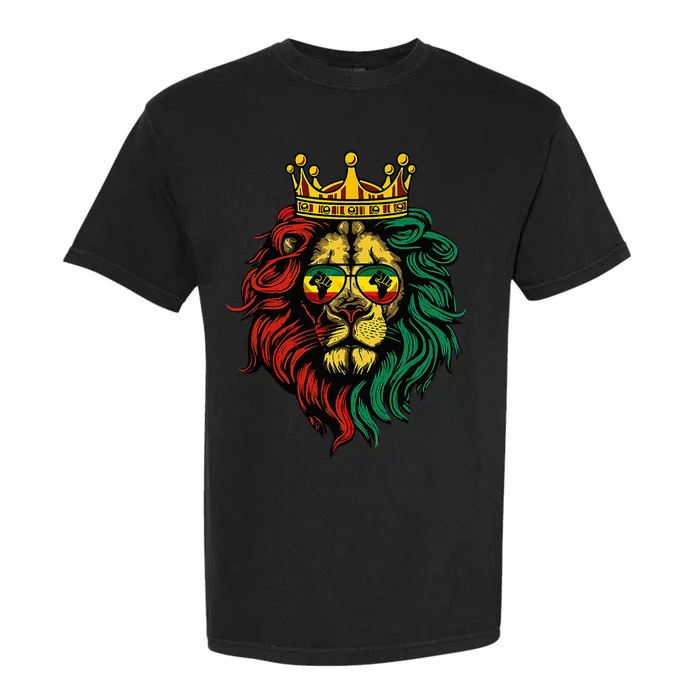 1865 Juneteenth Celebrate Lion African American Freedom Day Garment-Dyed Heavyweight T-Shirt