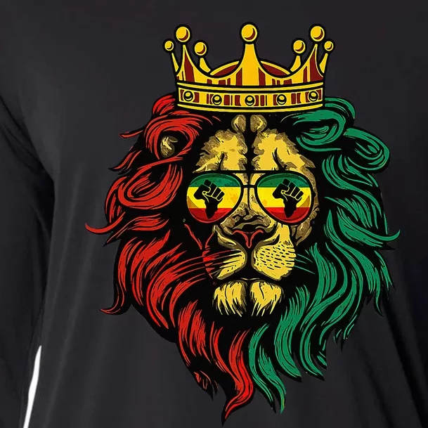 1865 Juneteenth Celebrate Lion African American Freedom Day Cooling Performance Long Sleeve Crew