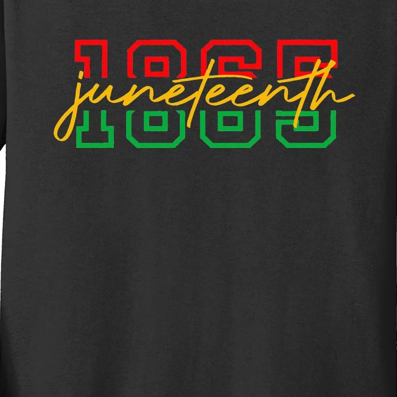 1865 Juneteenth Celebrate African American Freedom Day Women Kids Long Sleeve Shirt