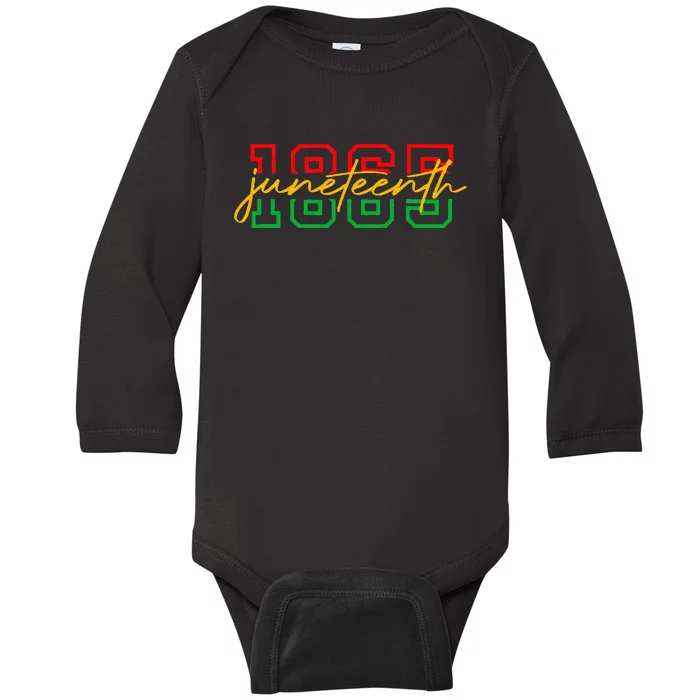 1865 Juneteenth Celebrate African American Freedom Baby Long Sleeve Bodysuit