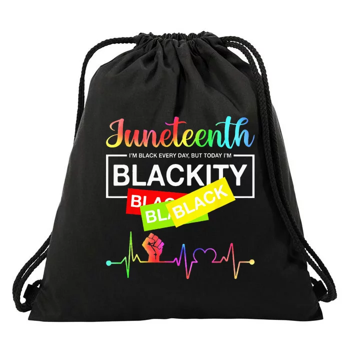 1865 Juneteenth Celebrate African American Freedom Day Drawstring Bag