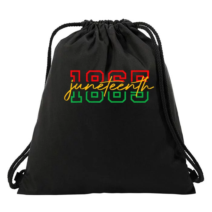 1865 Juneteenth Celebrate African American Freedom Day Drawstring Bag