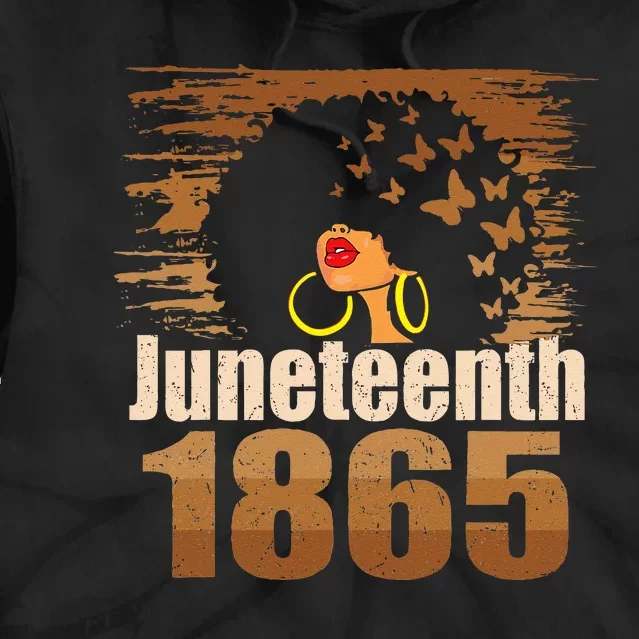 1865 Juneteenth Celebrate African American Freedom Day Tie Dye Hoodie