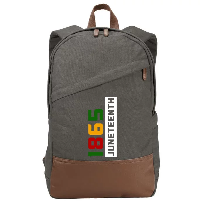 1865 Juneteenth Day Cotton Canvas Backpack