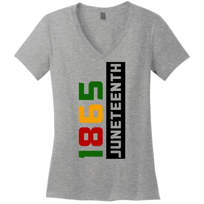 1865 Juneteenth Day Women's V-Neck T-Shirt